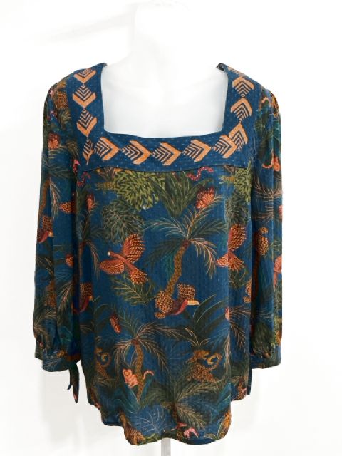 FarmRio Size Medium Blue Blouse