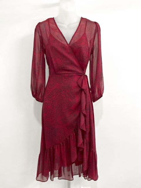 Calvin Klein Size Small Burgundy Dress