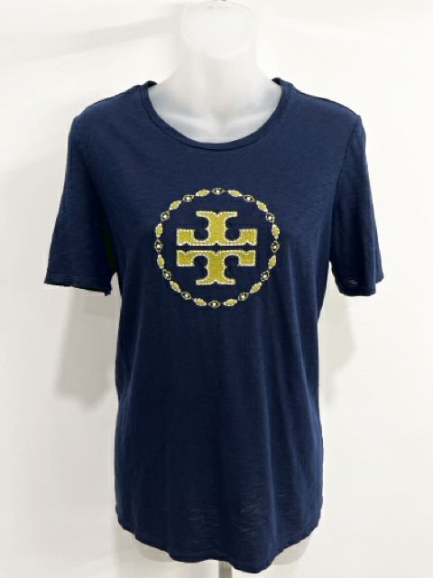 Tory Burch Size Medium Navy T-Shirt