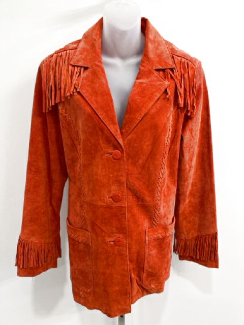 Denim & Co. Size Large Orange Jacket