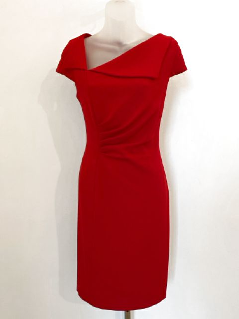 Tahari Size Medium Red Dress