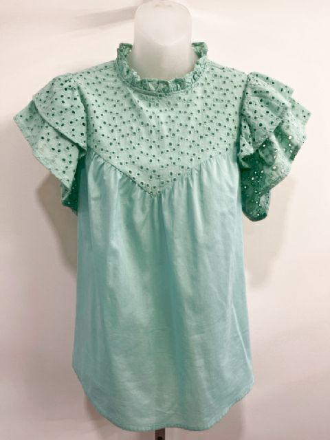 A New Day Size Small Aqua Blouse