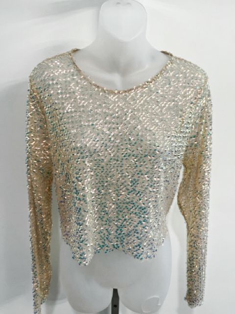 Zara Size Large Metallic Top