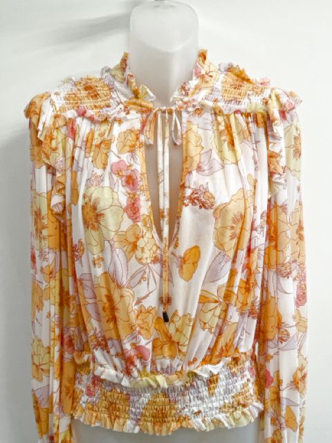 Free People Size Large Orange Blouse