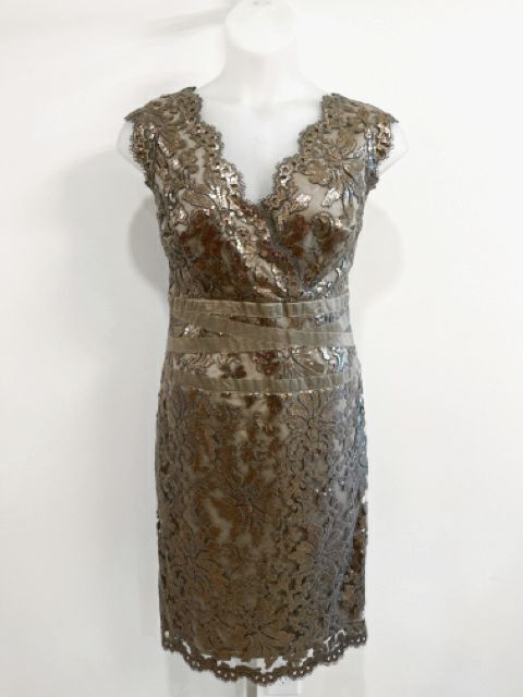 Tadashi Shoji Size X-Large Gold Dress