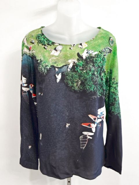 Akris Size Large Green Blouse