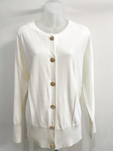Preston & York Size Large Ivory Sweater