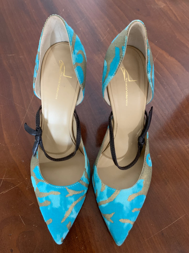 Luca Valentini Size 10 Turquoise Shoes