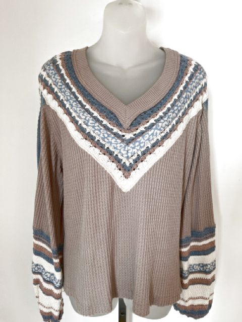 Free People Size X-Small Taupe Sweater