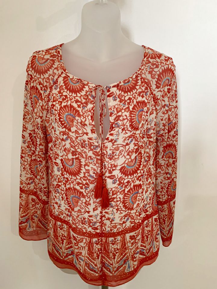 Tory Burch Size X-Small Red Blouse